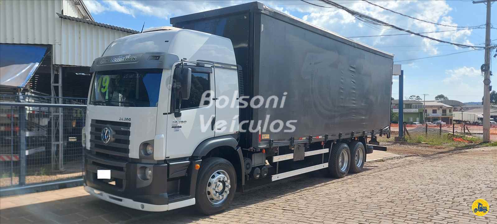 CAMINHAO VOLKSWAGEN VW 24280 Baú Sider Truck 6x2 Bolsoni Veículos NOVA PRATA RIO GRANDE DO SUL RS